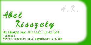 abel kisszely business card